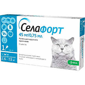 KRKA Селафорт Краплі від бліх, кліщів і гельмінтів для кішок