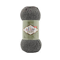 Alize ALPACA ROYAL NEW (Альпака Роял) № 196 темно-сірий меланж (Пряжа альпака, нитки для в'язання)