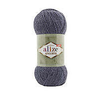 Alize ALPACA ROYAL NEW (Альпака Роял) № 203 джинс меланж (Пряжа альпака, нитки для вязания)