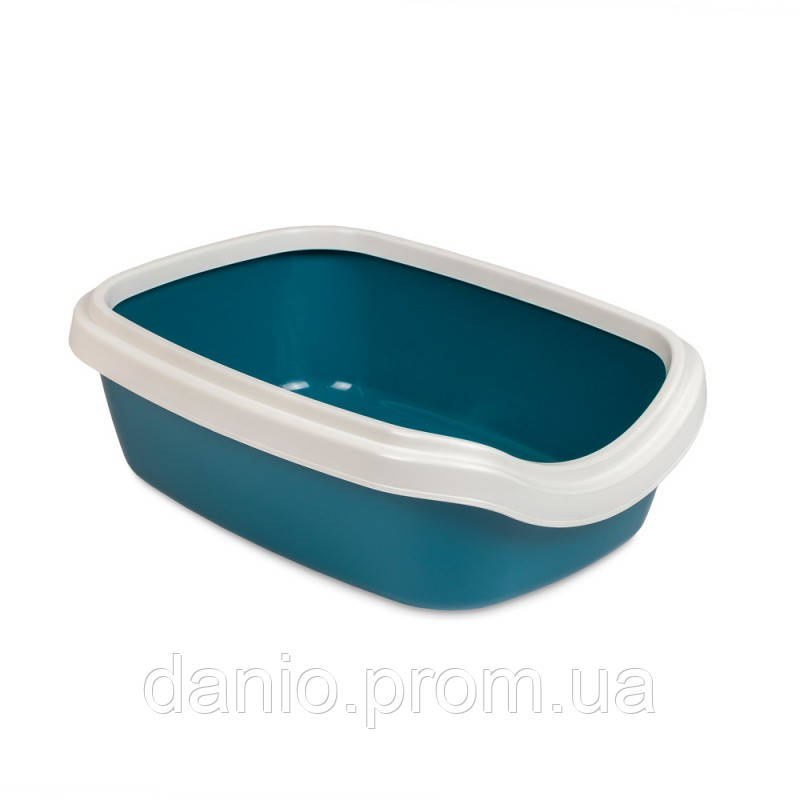 Природа Туалет для котів з бортиком Природа Comfort М 41х30х13,5 см, синій