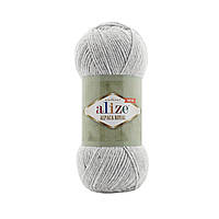 Alize ALPACA ROYAL NEW (Альпака Роял) № 684 попелястий меланж (Пряжа альпака, нитки для в'язання)