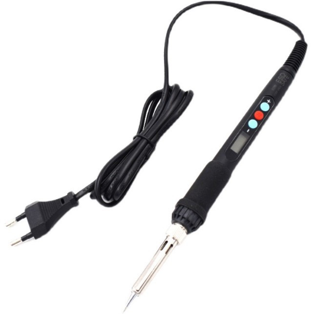 Паяльник електричний цифровий 220 В 60 Вт з регулюванням температури 200~500 °C, фото 1