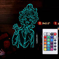 Акриловый светильник-ночник с пультом 16 цветов Емма The Promised Neverland tty-n001771