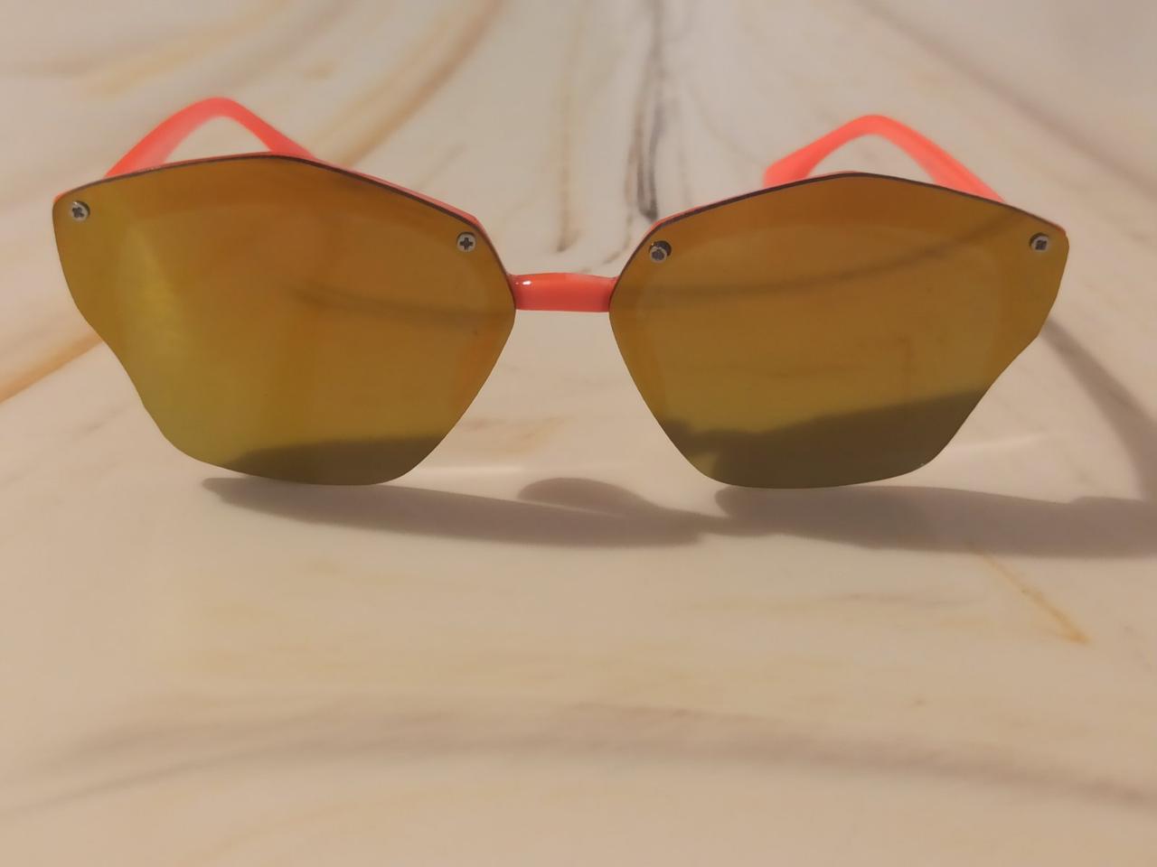 Сонце захисні окуляри дитячі дзеркальні оранже 5-9 років