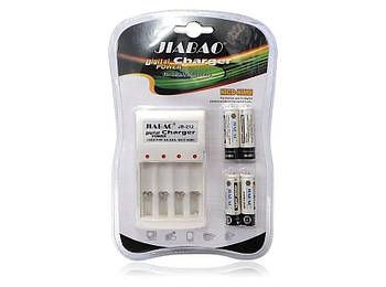 Комплект Зарядний + батареки пальчик JB-212"/ 3278, AA (60 шт./ясть)