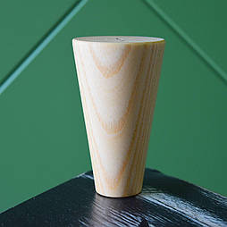 Меблева ніжка конусна з дерева, ЯСЕН, D.58 - 30 мм