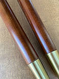 Меблеві ніжки з дерев'яним кріпленням та металевим наконечником, матове золото H. 500, фото 4