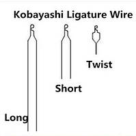 Металева лігатура Кобаяші довга, 0.010, 155мм, 100 шт.