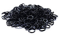 Резинки для плетения браслетов - 1 кг 15000шт черные, качественные, оптом
