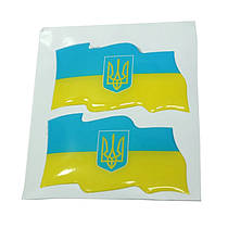 Наклейка рельєфна "Прапор України" 8*4 см 2шт.