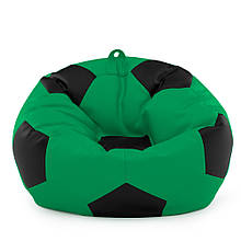 Кресло мішок М'яч Оксфорд 120см Студія Комфорта розмір Великий Зелений + Чорний