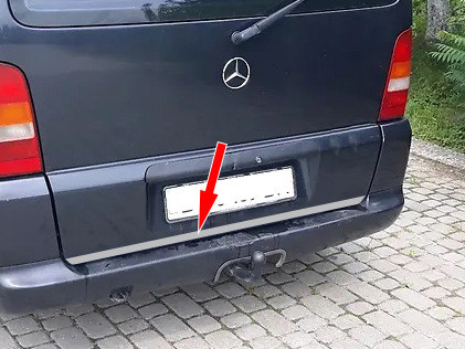 Кромка багажника (нерж) для Mercedes Vito W638 1996-2003 рр від VLF комп., фото 1