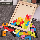 Розвиваюча дерев'яна головоломка Танграм 3D, фото 4