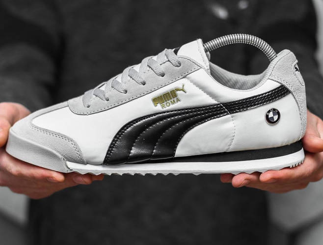 Купить Кроссовки мужскиекеды Puma Roma BMW "White Black" / Пума Рома ...