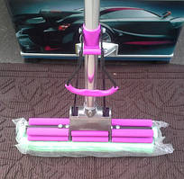 Швабра силіконова телескоп з механічним віджиманням "Кит"