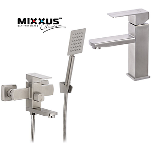 Набір змішувачів для ванної Mixxus KUB 009 + Умивальник Mixxus KUB 001, фото 3
