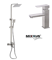 Набір для ванної Mixxus KUB 009-J + змішувач для умивальника Mixxus KUB 001, фото 3