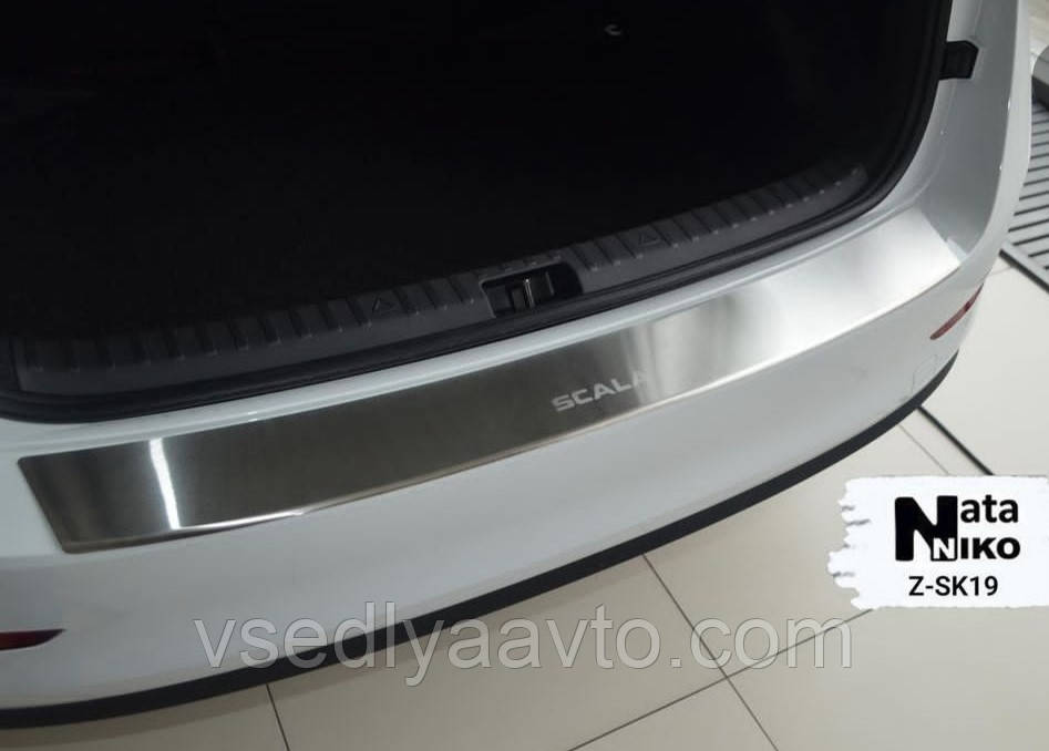 Накладка на бампер із загином Skoda Scala (NataNiko)