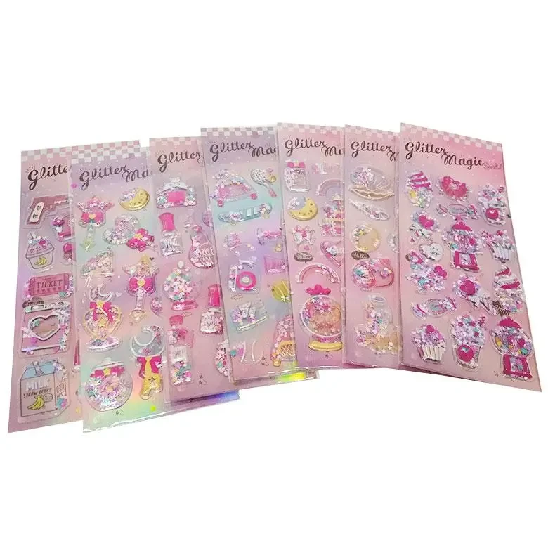 Наклейка Glitter Magic з паєтками 22*9см, мікс в упаковці