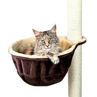 Гамак для кошки с креплением на когтеточку, ø 38 см, бежевый/коричневый