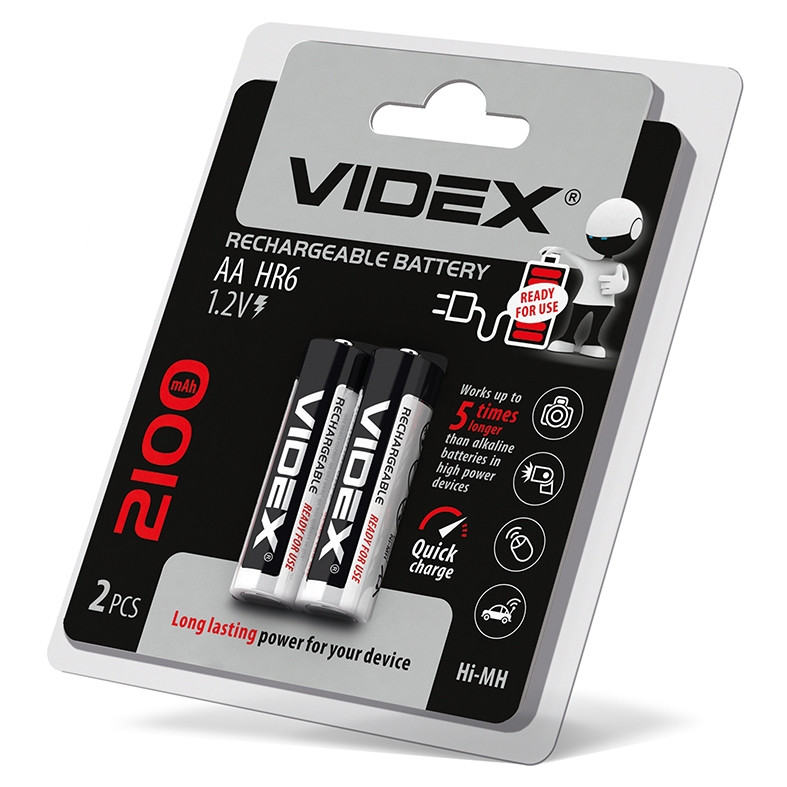 Акумулятор Videx HR6 2100mAh 1.2V double blister/ блістер 2шт. HR6/2100/2DB