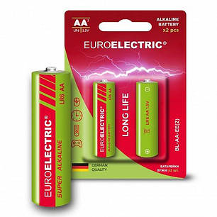 Батарейка лужна Euroelectric LR6/AA 2pcs 1,5V блістер 2шт BL-AA-EE(2), фото 2