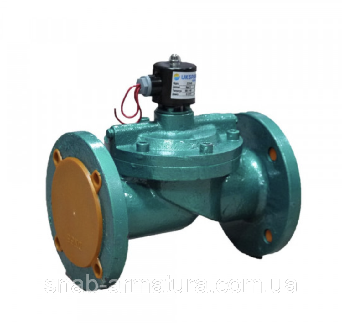 Электромагнитный клапан нормально закрытый NBR чугунный фланцевый Ду 50 ...