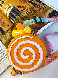 Силіконова сумка для дівчинки кругла Спіралька Жовта 19921 Жовтий