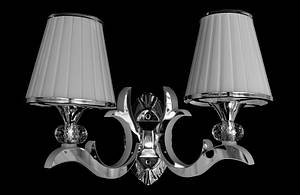 Классическое бра со светящимися рожками 228329/2 (хром,)