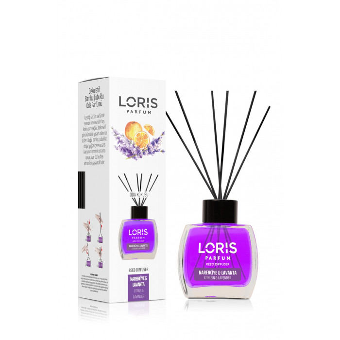 Аромадифузор Loris parfum Цитрус та Лаванда (Reed Diffuser "Citrus Lavender") 120 мл - Освіжуючий