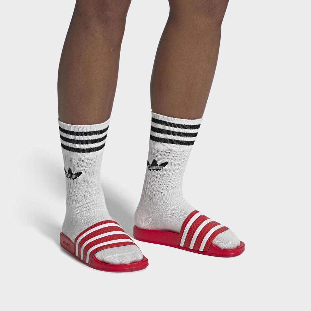 Женские Белые высокие носки Адидас на голень полу гетры носки Adidas цена гольфы - фото 4 - id-p1661059295