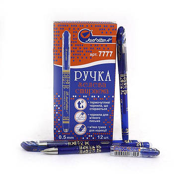Ручка стираемая толстый наконечник, синяя 12 шт 7778BL