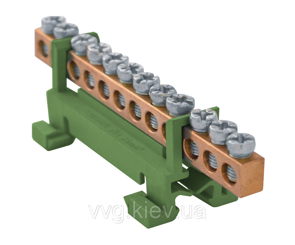 Шина нульова e.bs.stand.1.12.green 12 отв., зелений, E.NEXT (s025008)