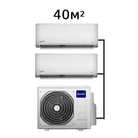 Комплект мульти сплит системы с двумя внутренними блоками Neoclima NU-2M15EFIez + NS-07EHXIw x 2