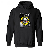 Худи черный LOYS Рок GUNS N` ROSES grey print