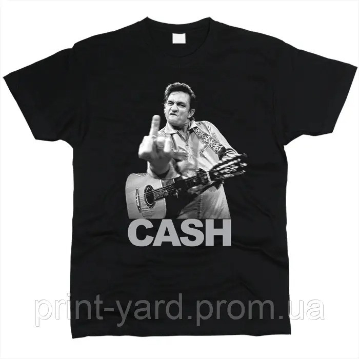 Футболка чорна LOYS music Johnny Cash rock print