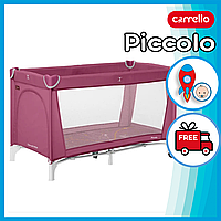 Детский игровой манеж Carrello Piccolo, дорожная сумка, матрасик, дверца на молнии, складной, 125х65х79 Orchid