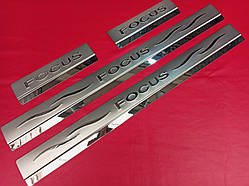 Накладки на пороги для Ford Focus 2 2004-2010