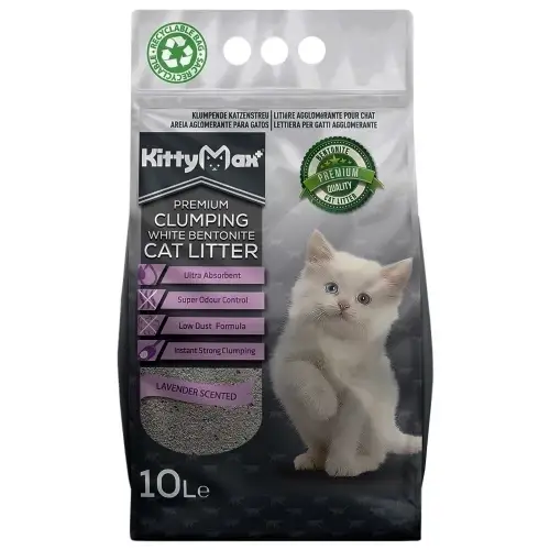 Бентонитовый наполнитель Kitty Max для кошачьего туалета, с ароматом ...