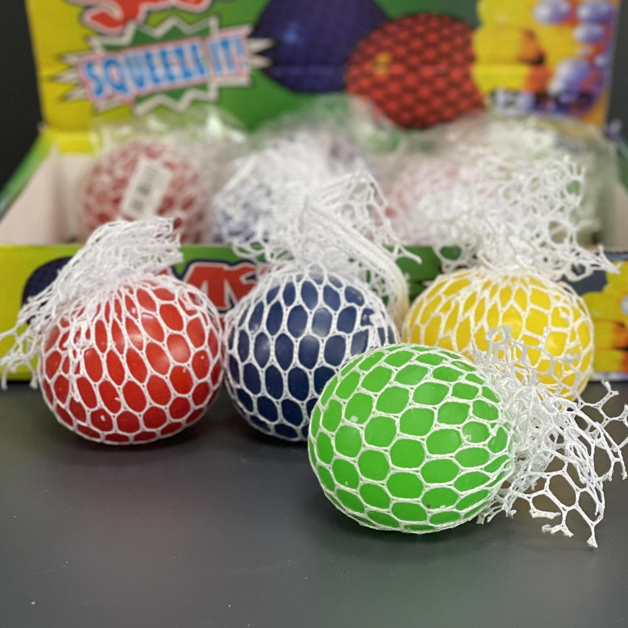 Іграшка антистрес в сітці "Мозги" неон, Игрушка антистресс "Мозги", фото 1