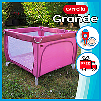 Детский манеж Carrello Grande, складной, дорожная сумка, матрасик, 100х100х76 см Orchid