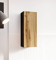 Вітрина VIGO 90 суцільні (модульні меблі) дуб вотан/чорний (CAMA)