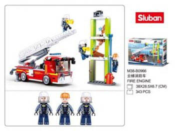 Конструктор SLUBAN пожежна машина M38-B0966 G-Rich