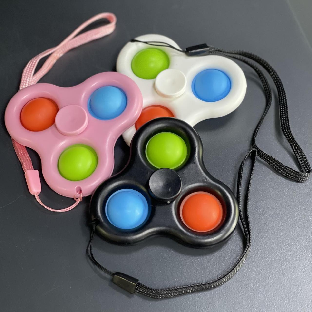 Брелок - антистрес "Сімпл-дімпл"спінер , різнокольоровий, мікс, Игрушка-брелок "Pop it", фото 1