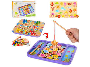 Дерев'яна іграшка Рибалка магнітна 2в1 MD1784 G-Rich