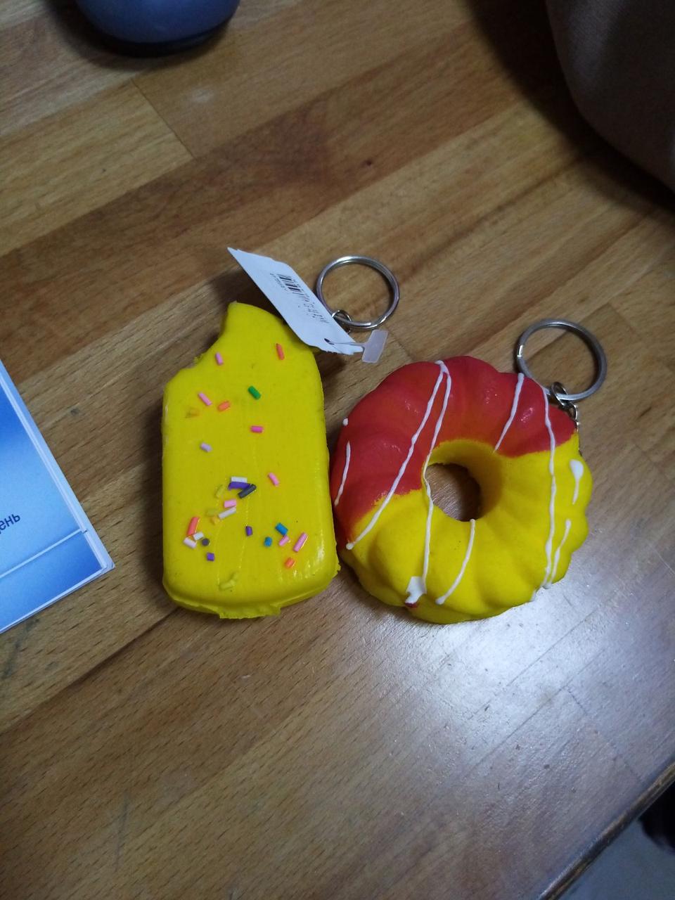 Сквіш на брелку "Солодощі", мікс, Игрушка - антистресс на брелку "Сладости", фото 1