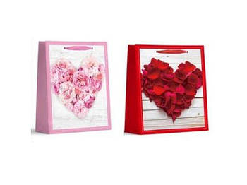 Пакет подарунковий паперовий XL "Heart roses" 88585-XL