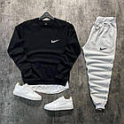 Чоловічий спортивний костюм Nike без капюшону сірий весняний Комплект світшот і штани Найк, фото 3