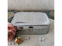 Шкатулка еко шкіра "Стиль" мала, срібло Шкатулка для украшений "Стиль. Серебро" 005-15, фото 3