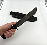 Ніж мачете ручної роботи для полювання і риболовлі туристичний «Лісник #1» зі шкіряними піхвами нескладний У8, фото 4